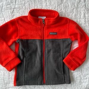 Columbia Toddler Orange and Gray Fleece Jacket